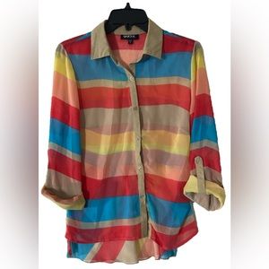 Striped Long Sleeve Button Down